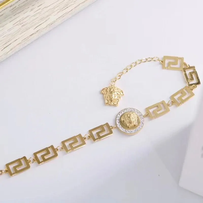 Versace Stylish Chunky Gold Bracelet
