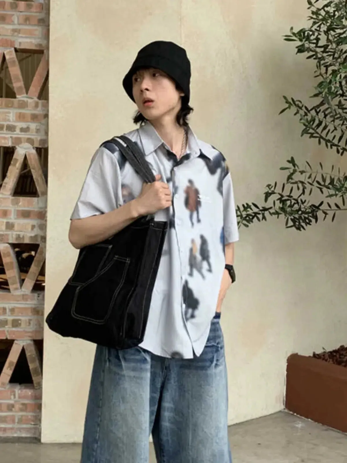 Vvsha  Christmas Gift Denim Pocket Canvas Tote Bag
