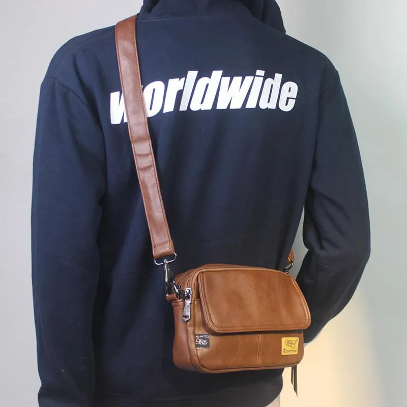 Vvsha  Christmas Gift Multi-Pocket Pu Shoulder Bag