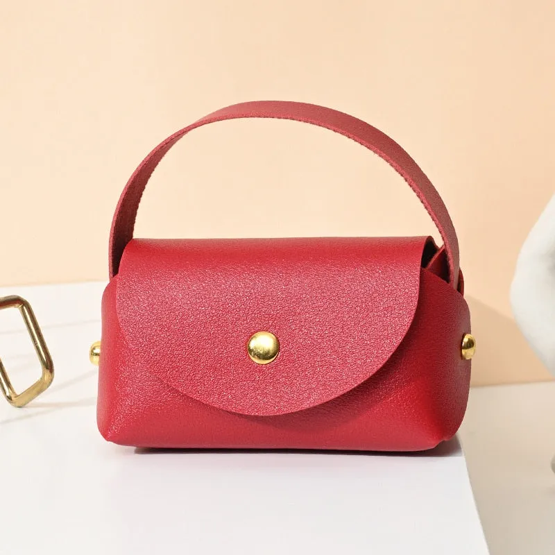 Vvsha Creative Handbag Wedding Gift Box Bag Color Christmas Handheld Gift Bag Leather Gift Box Bag Buckle Square Gift Box Bag