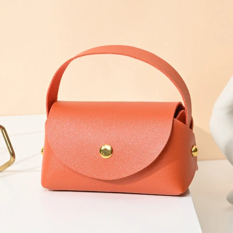 Vvsha Creative Handbag Wedding Gift Box Bag Color Christmas Handheld Gift Bag Leather Gift Box Bag Buckle Square Gift Box Bag
