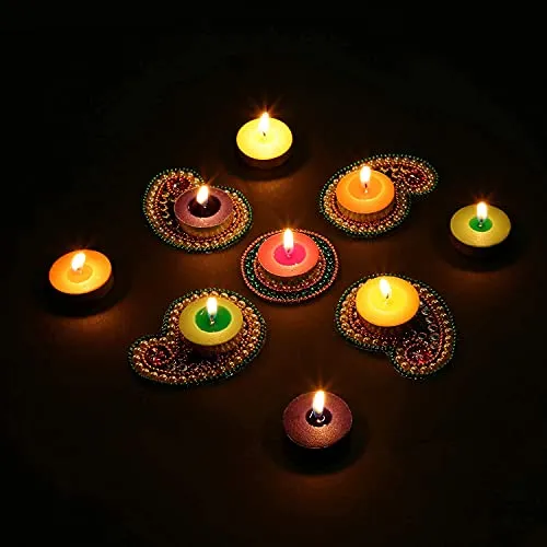 Wax14 Colored Wax Tealight Candles (Set of 50, Unscented) Pack of 5