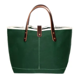 Waxed Canvas Mini Tote - Tennis Green