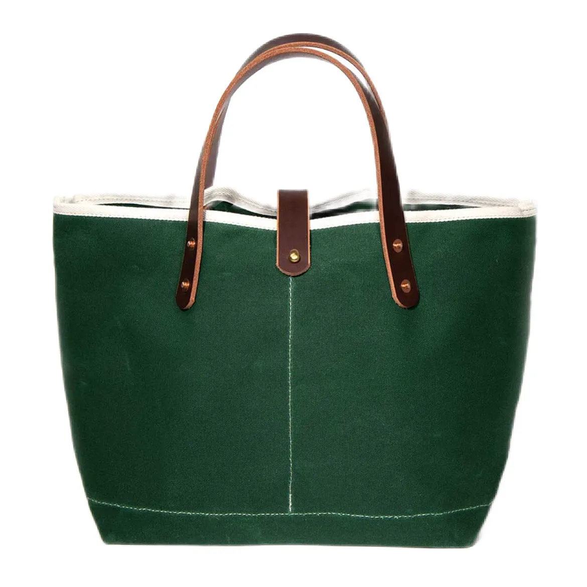 Waxed Canvas Mini Tote - Tennis Green