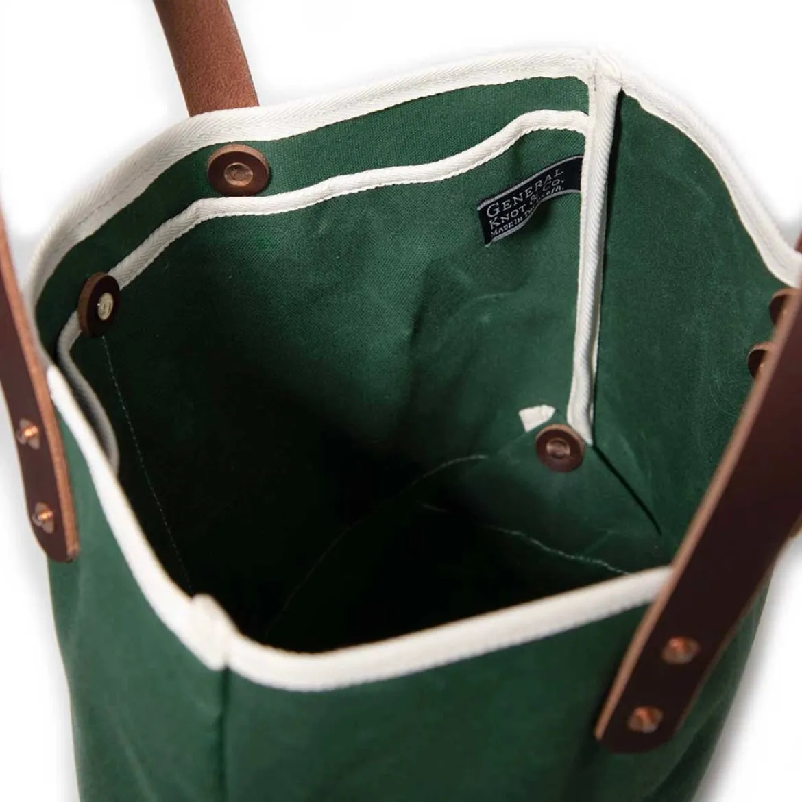 Waxed Canvas Mini Tote - Tennis Green