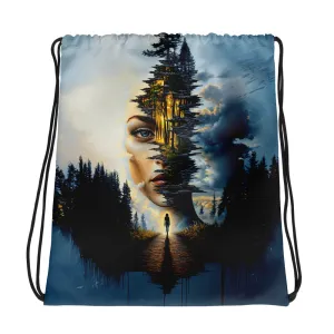 Whispers of Growth Drawstring bag