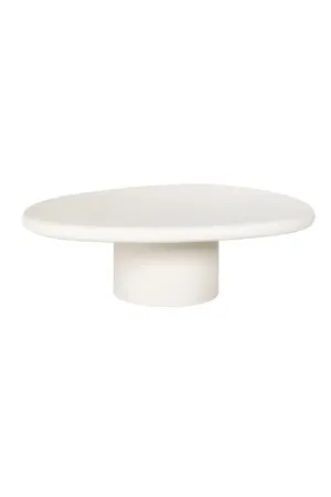 White Pebble-Shaped Coffee Table | OROA Bloomstone