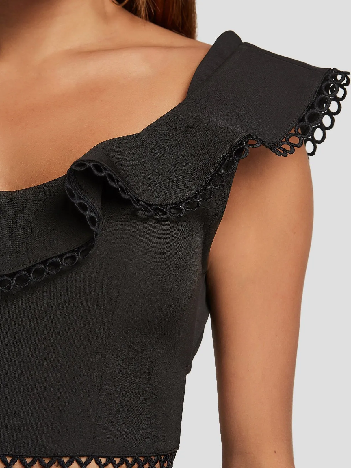 Wholesale Black Scoop Neck Sleeveless Plain Zip Back Backless Hollow Cut Out Mini Dresses