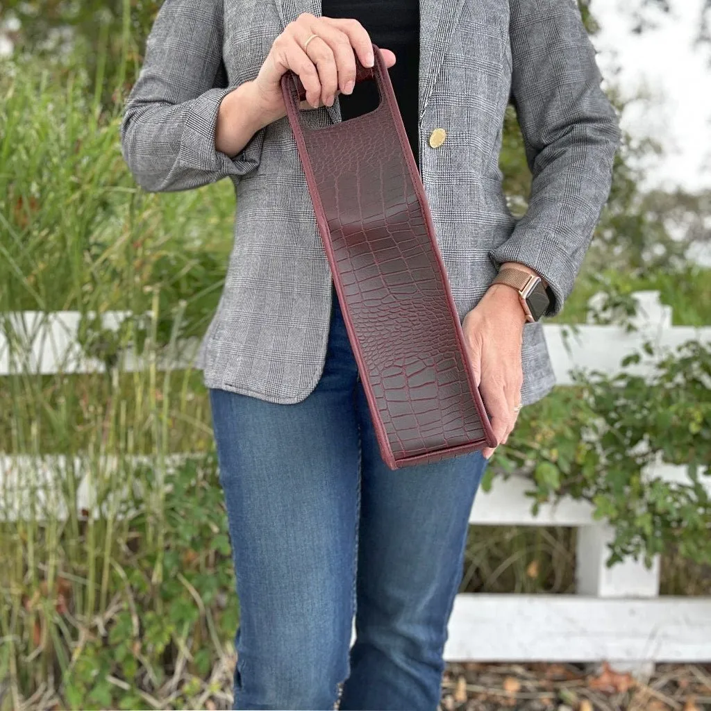 Wine Bottle Bag, Alligator