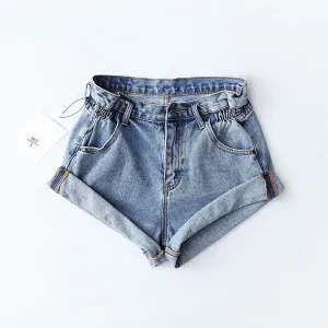 Women's Summer High Waist Slim Denim Shorts