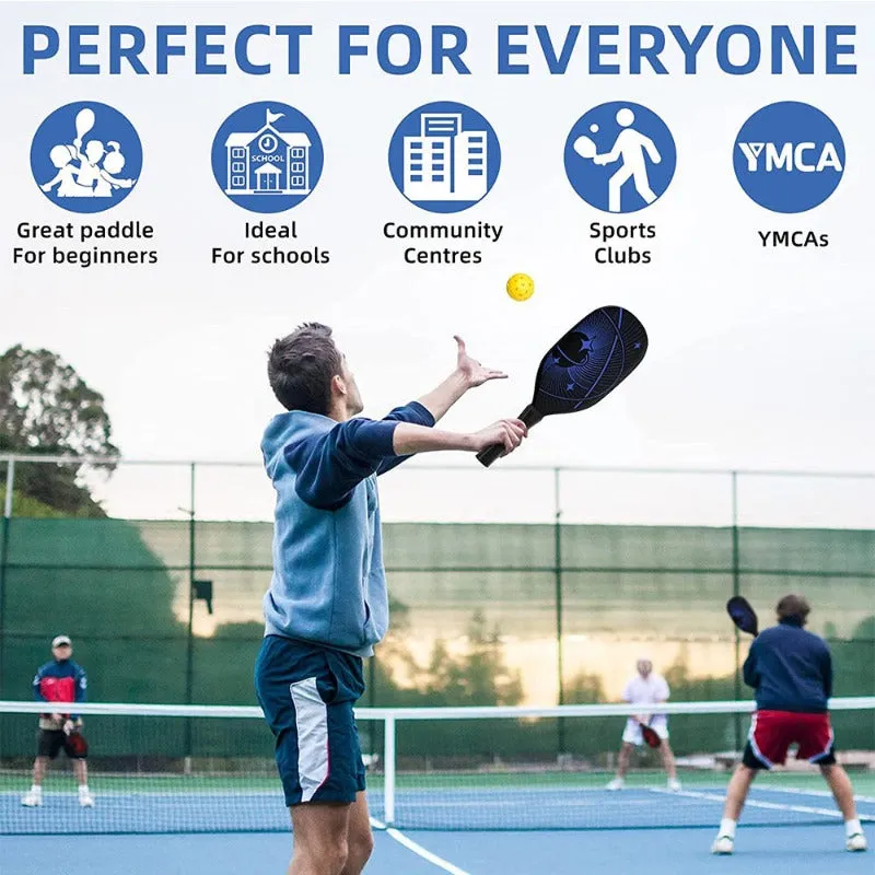 Wood Pickleball Paddles Set for Women Men Beginners