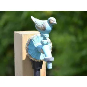 Wren Ornamental Verdigris Garden Tap