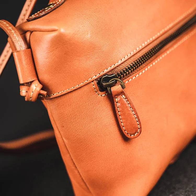 YAAGLE Women Simple Real Leather Zipper Cross Body Bag YGM8111